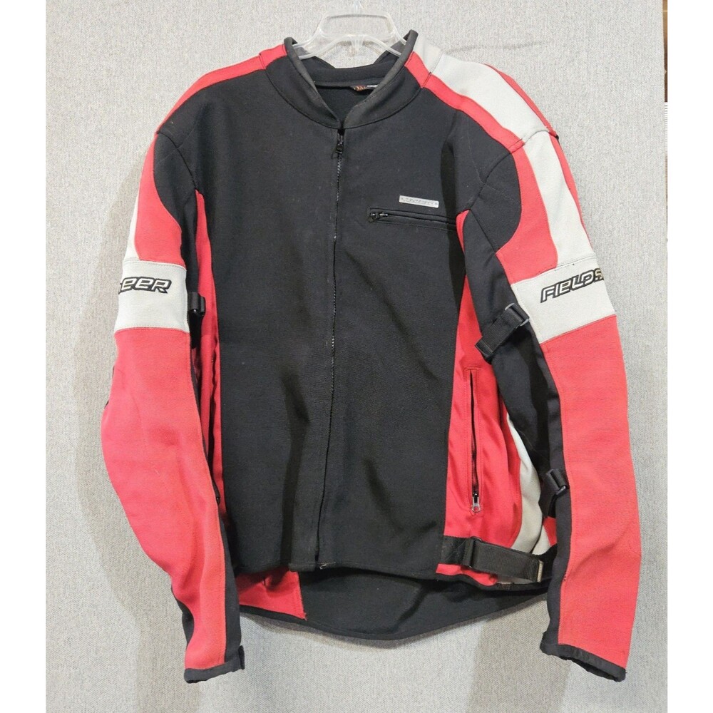 Fieldsheer motorcycle jacket Black Read Grey, Pdded  Mens 3XL - Pre owned